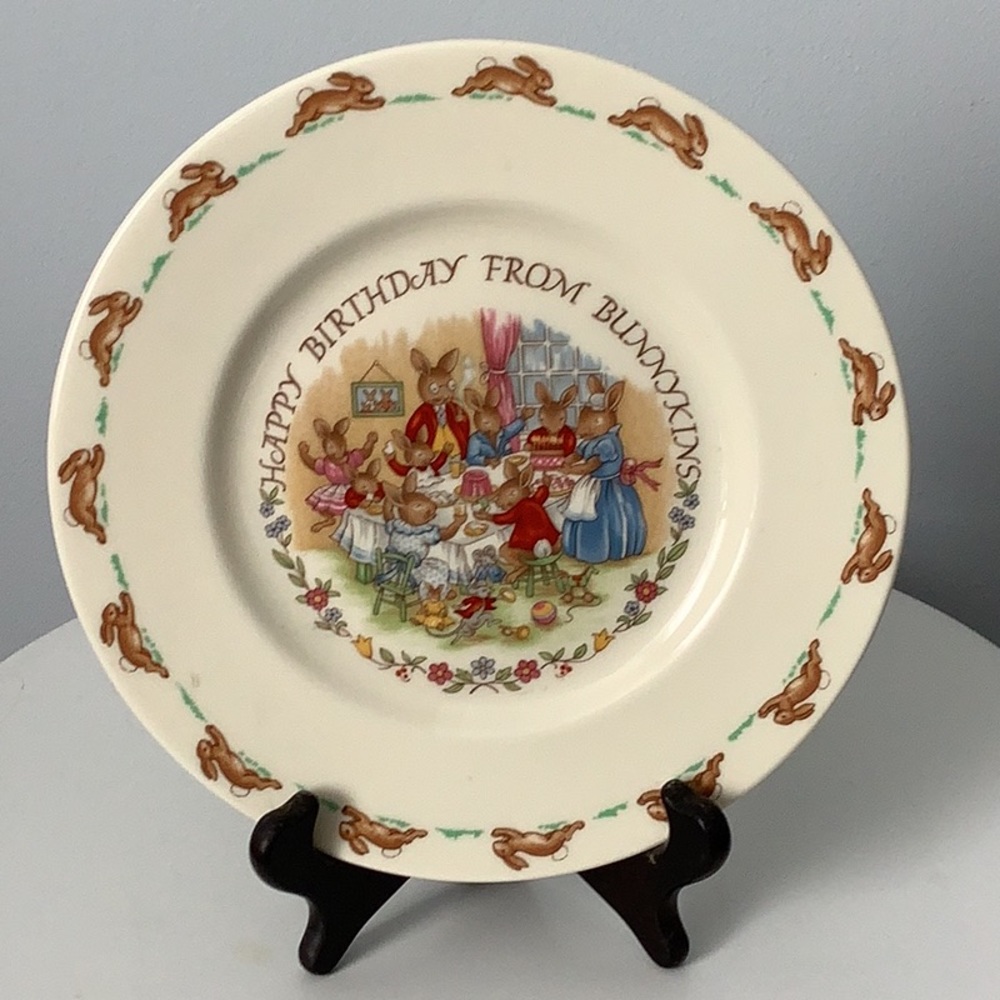 Royal Doulton ~Bunnykins Birthday Plate